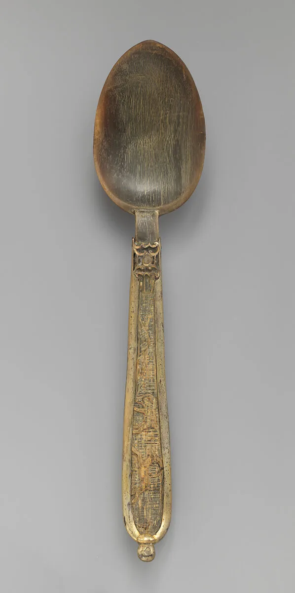 Spoon with carved ibex decoration — Unknown