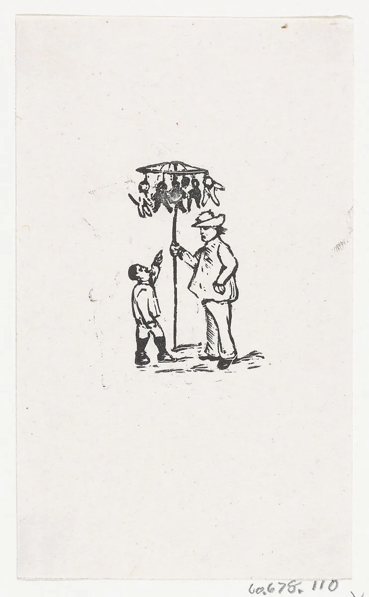 A vendor selling toys to a child — José Guadalupe Posada|José Sanchez