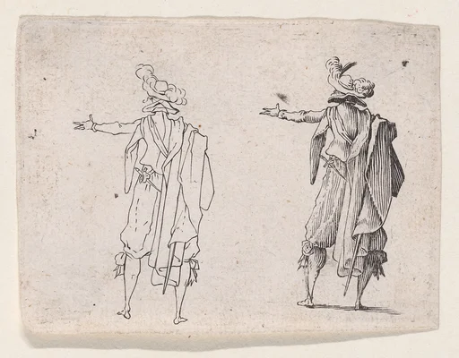 Reverse Copy of L'Homme vu de Dos, La Main Droit Tendue (Man Viewed from Behind, His Right Hand Extended), from "Les Caprices" Series A, The Florence Set