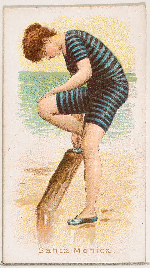 Santa Monica, from the Fancy Bathers series (N187) issued by Wm. S. Kimball & Co. — William S. Kimball & Company