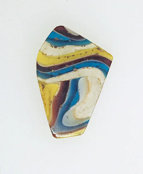 Glass mosaic body fragment — Unknown