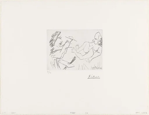 Painter and Model on a Bed, from 347 Suite