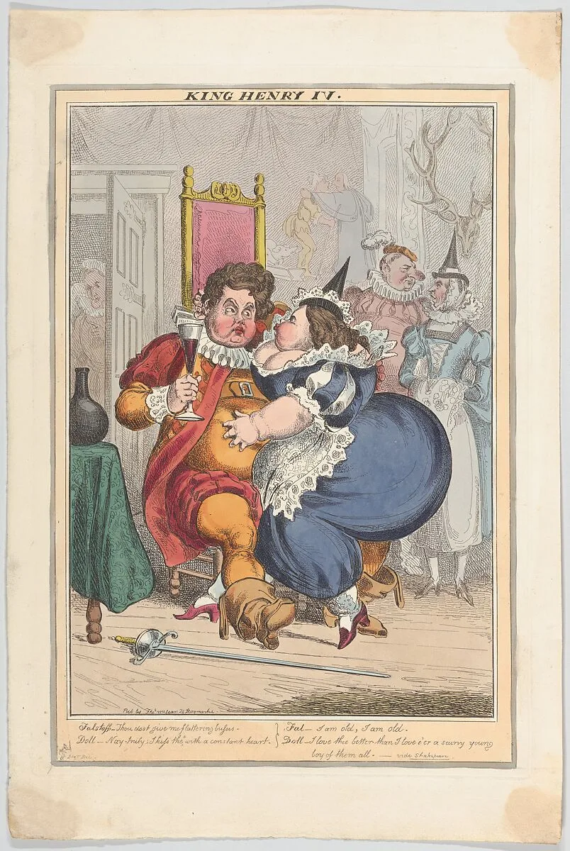King Henry IV — William Shakespeare|Thomas McLean|William Heath ('Paul Pry')|Elizabeth Conyngham, Marchioness Conyngham|George IV, King of Great Britain and Ireland|Sir William Curtis|Henry Conyngham, 1st Marquess Conyngham