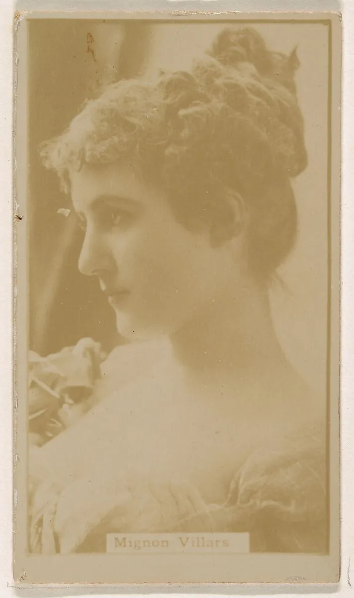 Mignon Villars, from the Actresses series (N245) issued by Kinney Brothers to promote Sweet Caporal Cigarettes — Kinney Brothers Tobacco Company