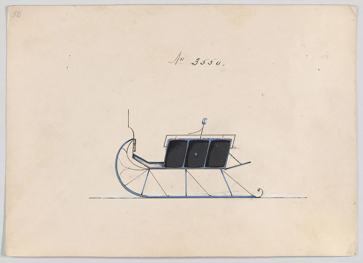 Design for Dos-a-Dos Sleigh, no. 3550 — Brewster & Co.