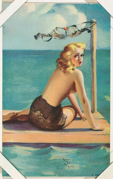 Short On Sails from Glamour Girls series (W424) — International Mutoscope Reel Company