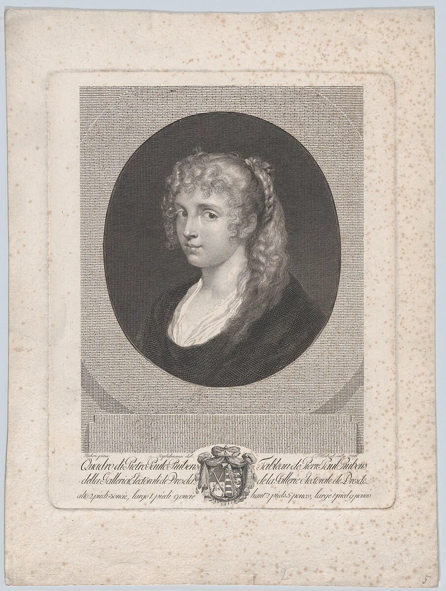 Portrait of a young woman — Crescentius Josephus Jacob Seydelmann|Peter Paul Rubens|Christian Friedrich Stölzel