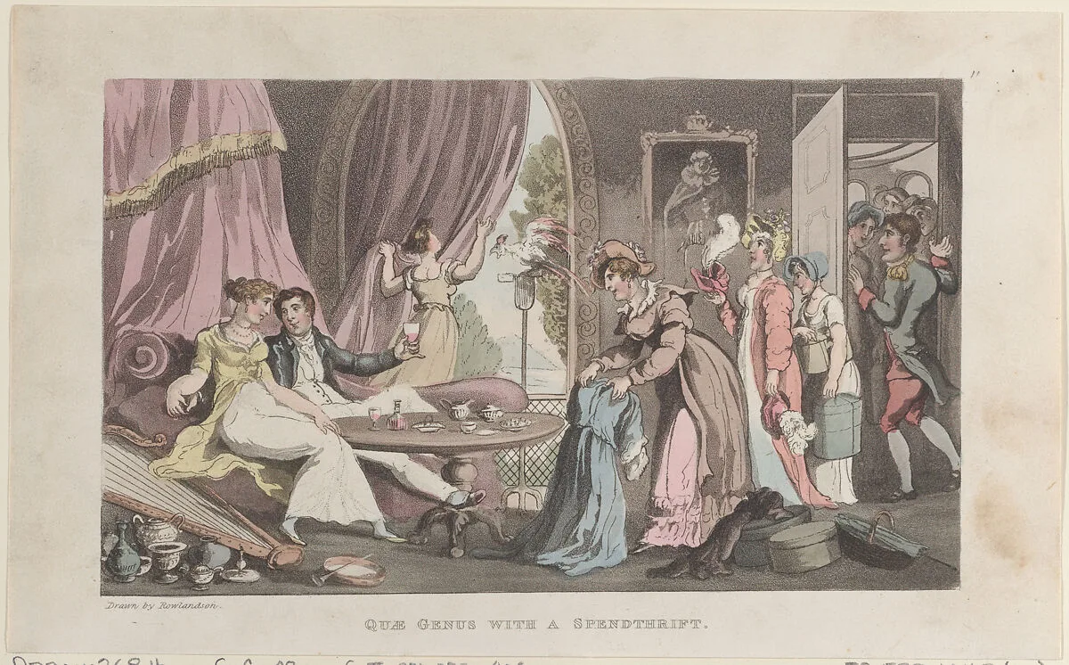 Quae Genus with a Spendthrift — J. Diggens|William Combe|Thomas Rowlandson|Rudolph Ackermann, London