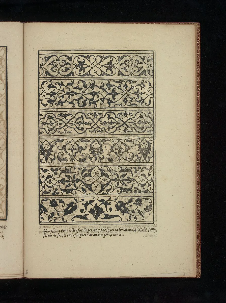 Livre de Moresques, page 17 (recto) — Hiérosme de Gormont|Cornelis Bos|Francesco di Pellegrino