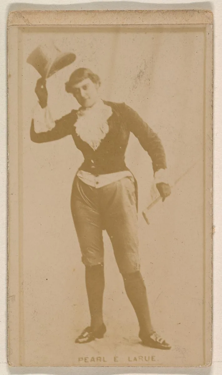 Pearl E. Larue, from the Actresses series (N245) issued by Kinney Brothers to promote Sweet Caporal Cigarettes — Kinney Brothers Tobacco Company