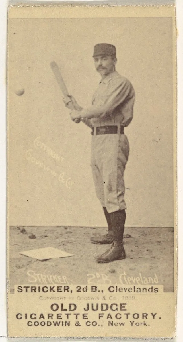 John A. "Cub" Stricker, 2nd Base, Cleveland, from the Old Judge series (N172) for Old Judge Cigarettes — Goodwin & Company