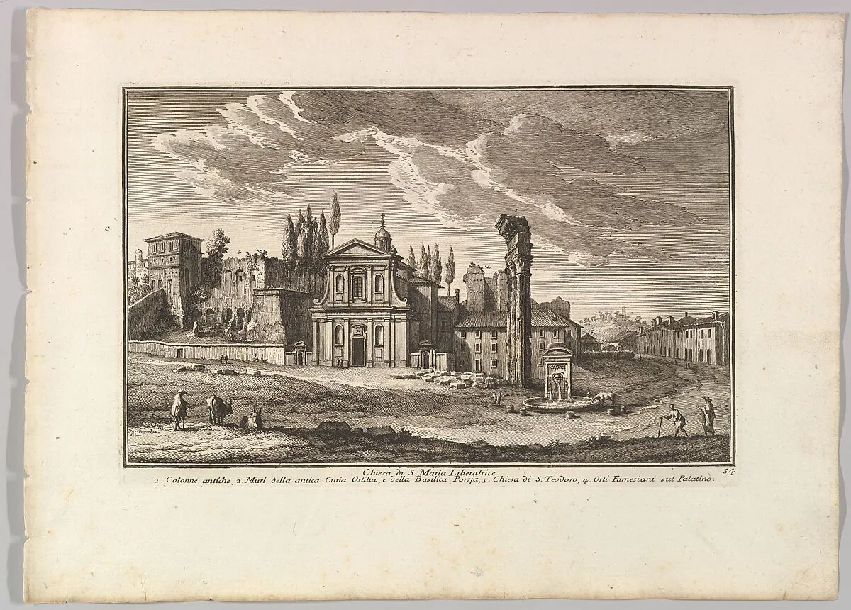 Chiesa di S. Maria Liberatrice, Plate 54 from Raccolta Delle Più Belle Veduta Antiche, E Moderne Di Roma... — Giuseppe Vasi