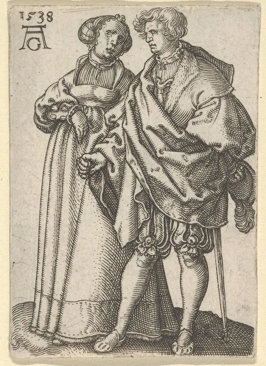 Dancing Couple, from "The Small Wedding Dancers" — Heinrich Aldegrever