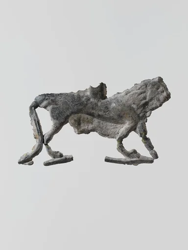 Lead figure of a lion