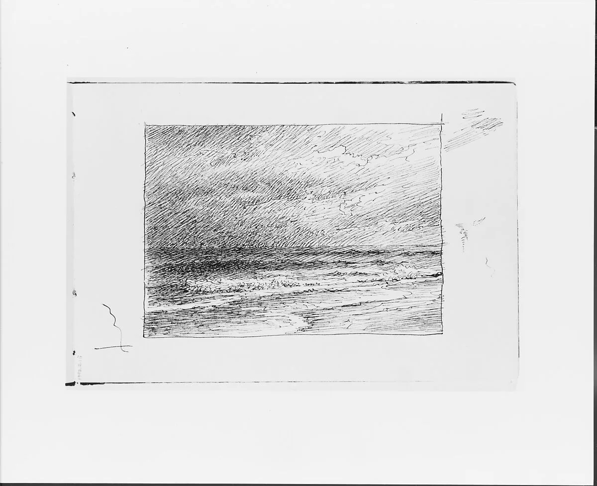 Seascape and Deluge (from Sketchbook VII) — William Trost Richards