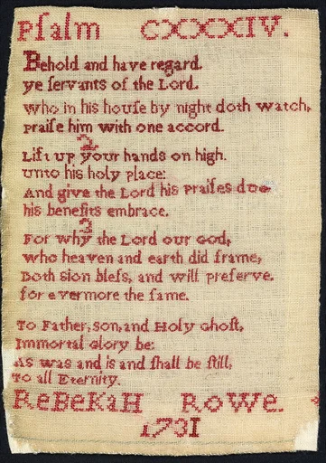Sampler made at a charity school