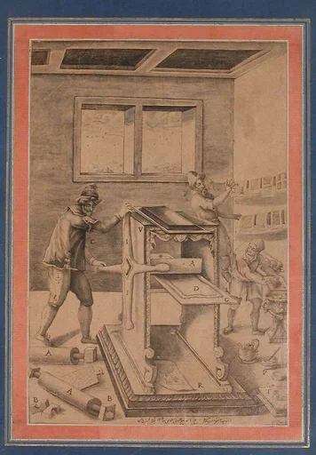 "Copper Plate Printers at Work", Folio from the Davis Album