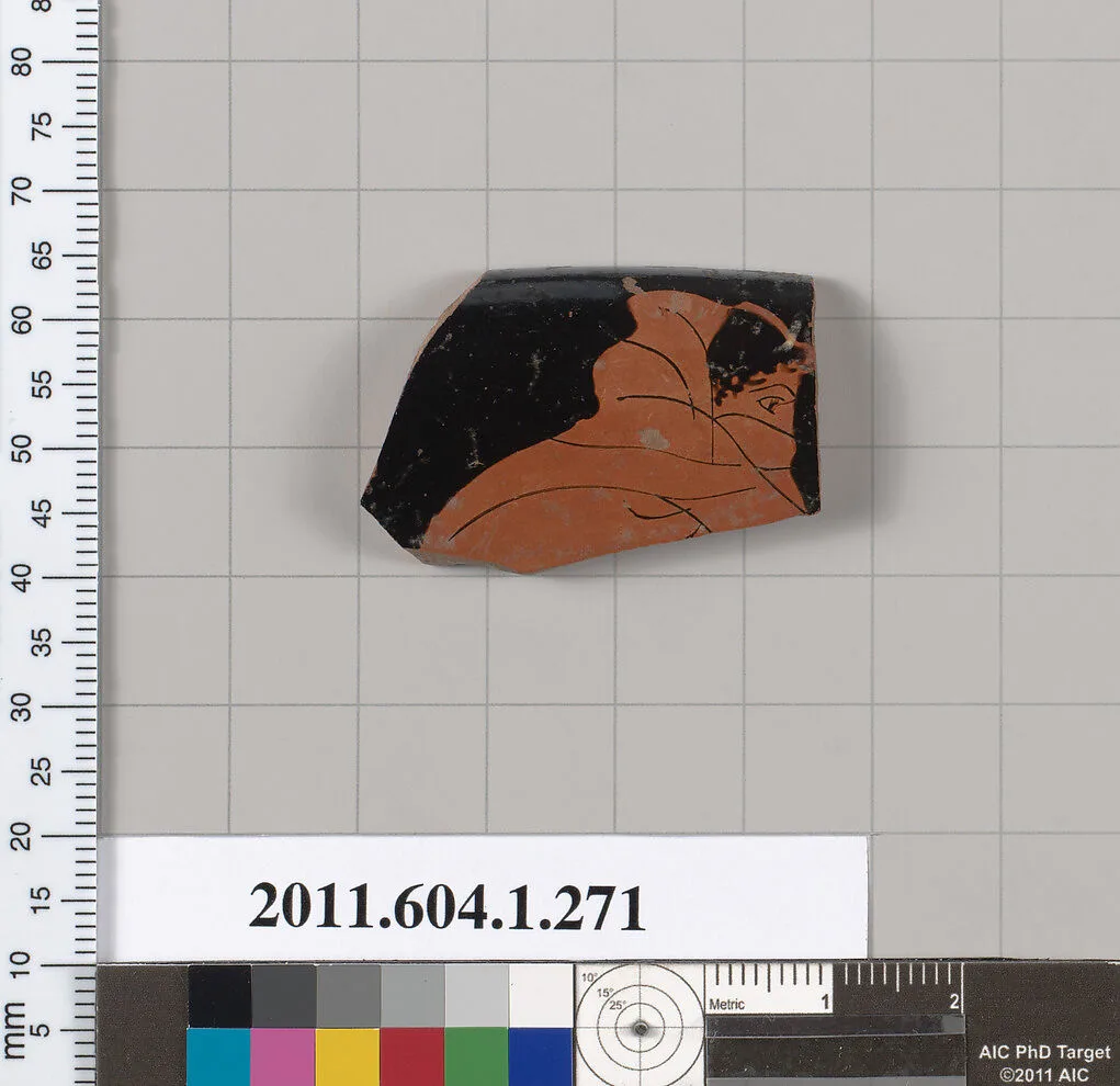 Terracotta rim fragment of a kylix (drinking cup) — Unknown
