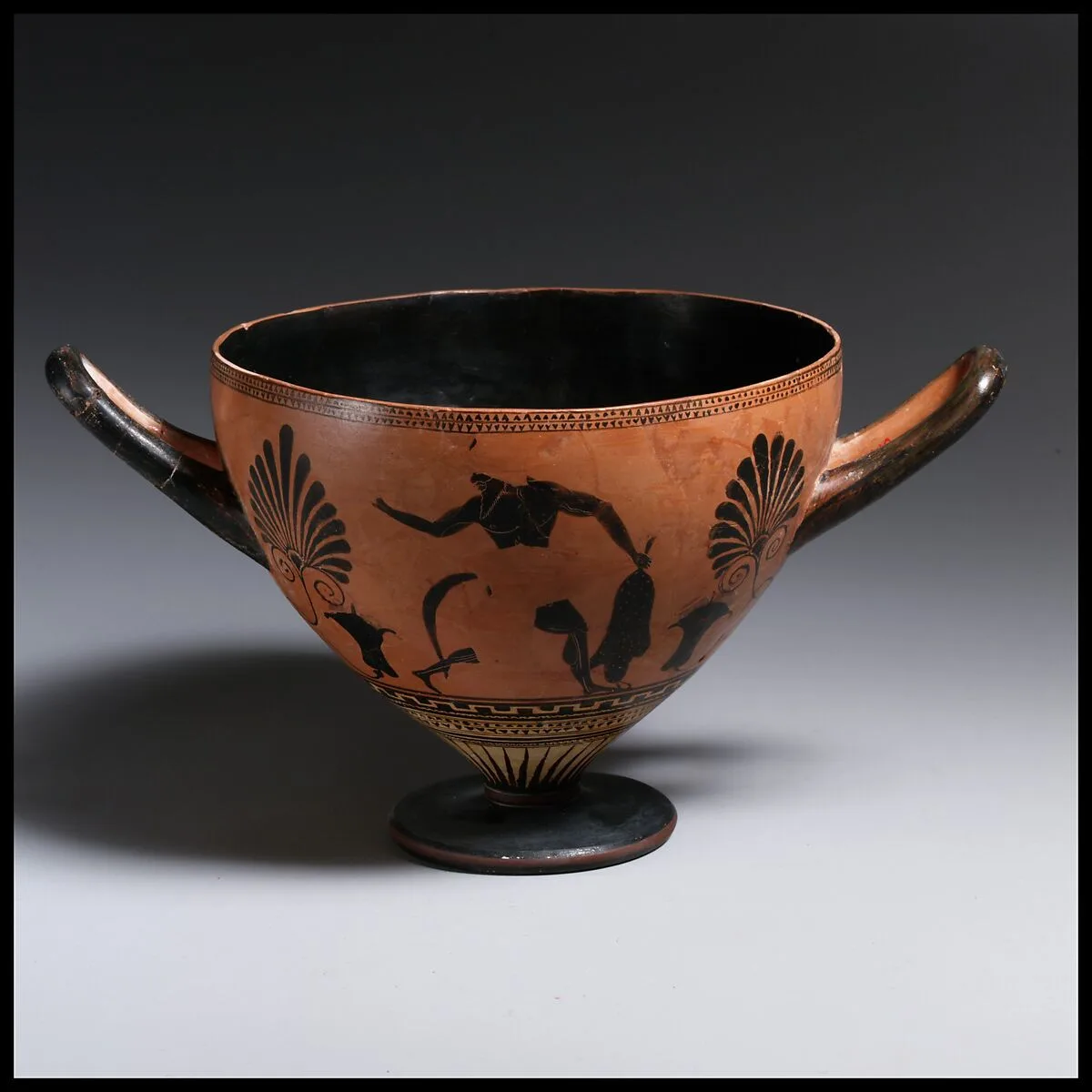 Terracotta skyphos (deep drinking cup) — Psiax