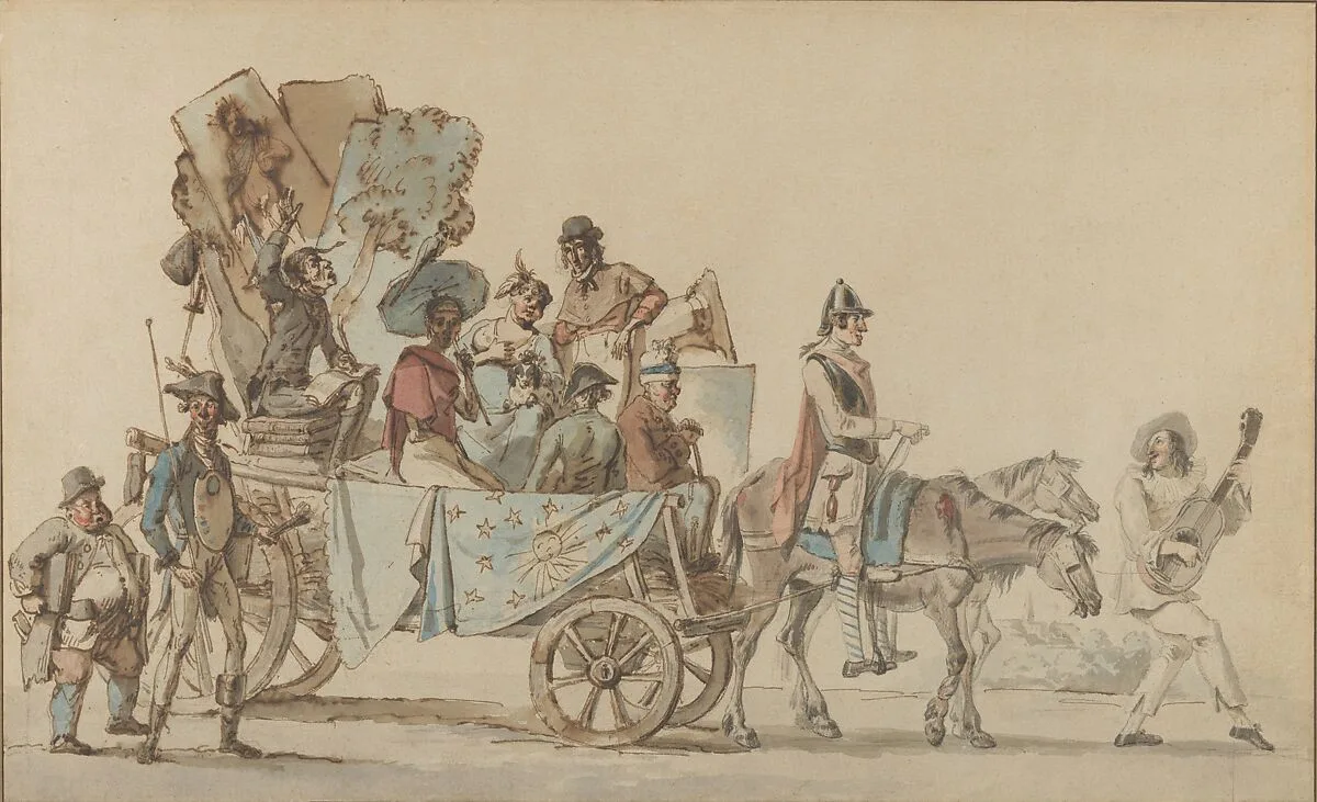 Theatrical Troupe on the Road — Eugène Delacroix