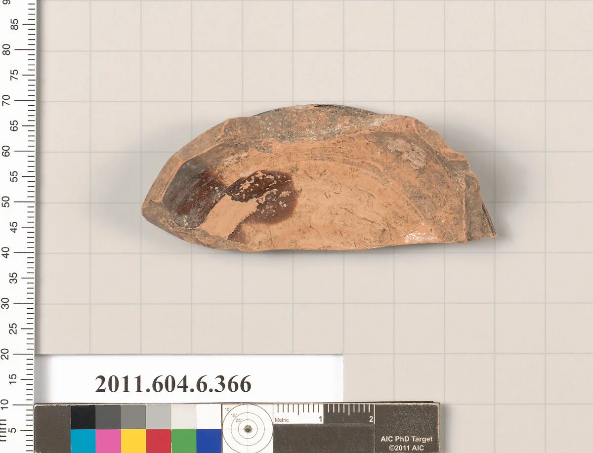 Terracotta fragment of a closed shape — Unknown