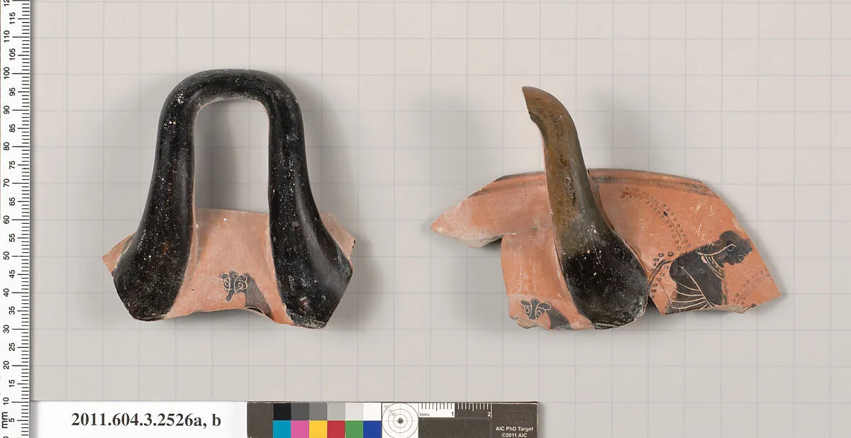 Terracotta fragments of a kylix (drinking cup) — Unknown