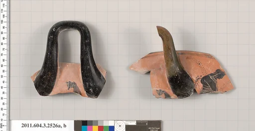 Terracotta fragments of a kylix (drinking cup)