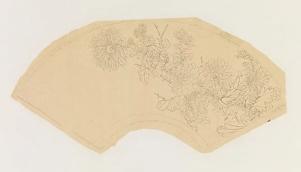 現代 謝稚柳 菊圖 鏡片|Chrysanthemums — Xie Zhiliu