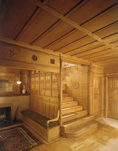 Stair hall from the Metcalfe House, Buffalo, New York