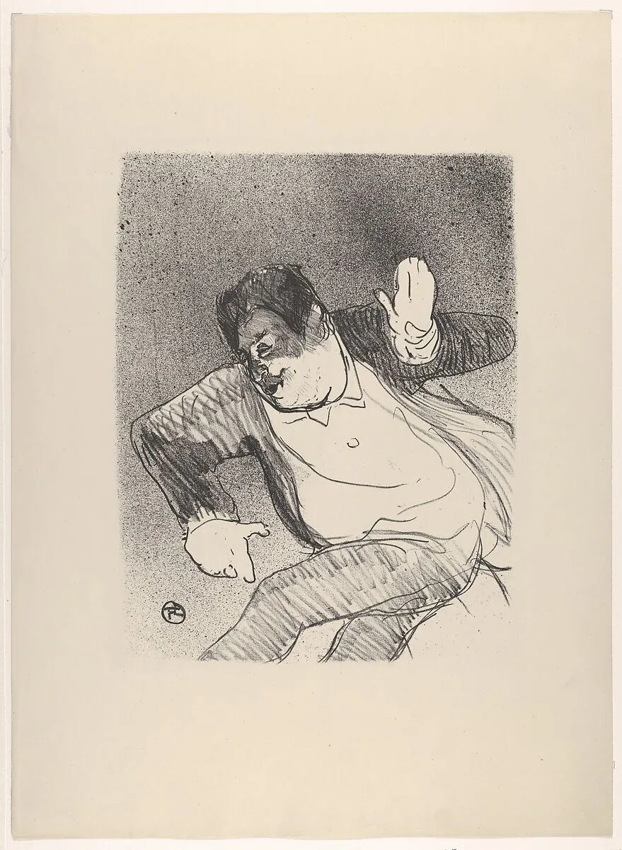 Caudieux at the Petit Casino (from Le Café Concert) — Henri de Toulouse-Lautrec|Edward Ancourt|l'Estampe Originale