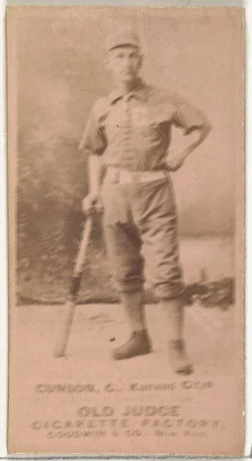 Joseph Brook "Joe" Gunson, Catcher, Kansas City Cowboys, from the Old Judge series (N172) for Old Judge Cigarettes