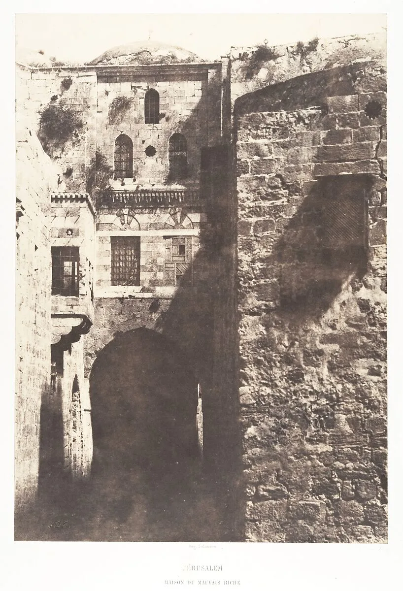 Jérusalem, Maison du mauvais riche — Auguste Salzmann|Imprimerie photographique de Blanquart-Évrard, à Lille