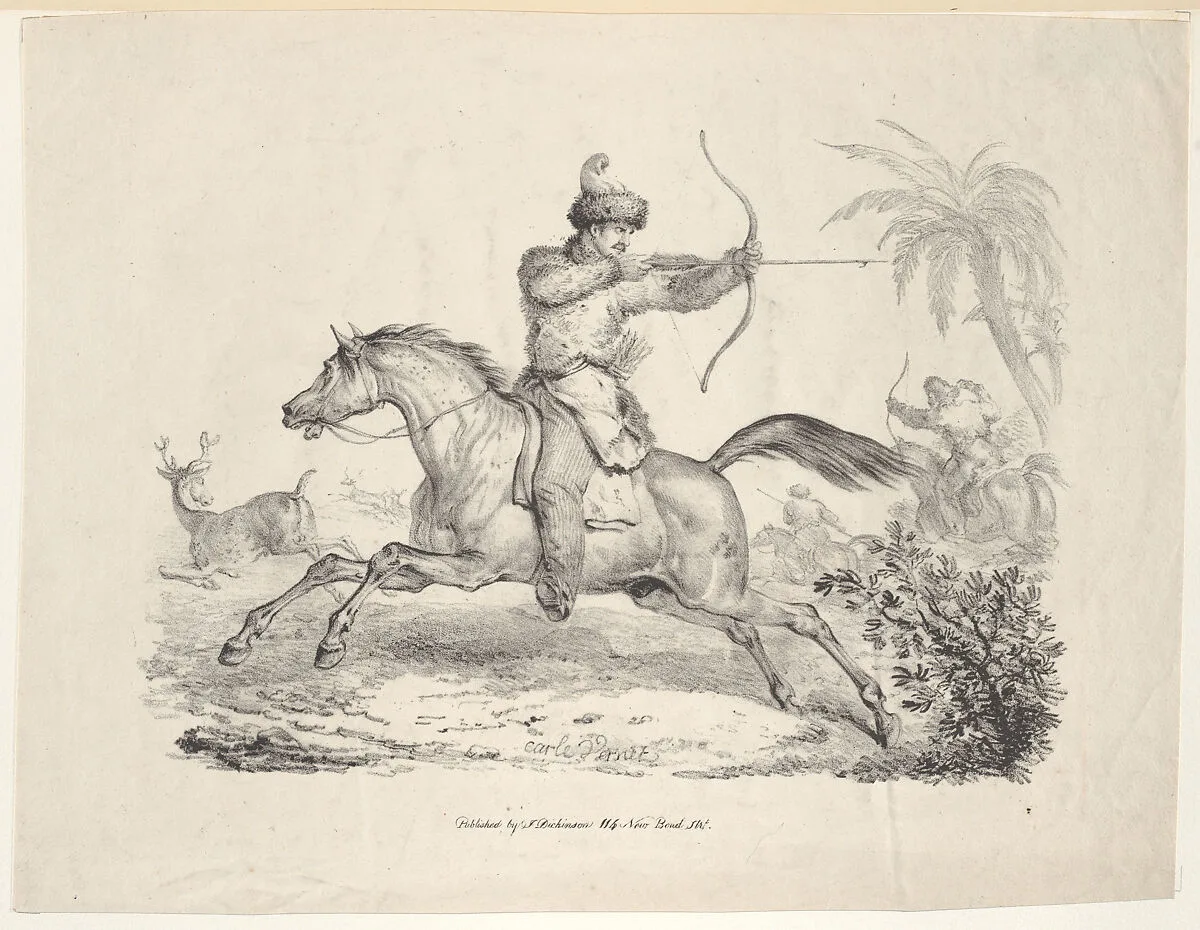 Cossacks on Horseback Hunting Deer — Carle (Antoine Charles Horace) Vernet|Joseph Dickinson