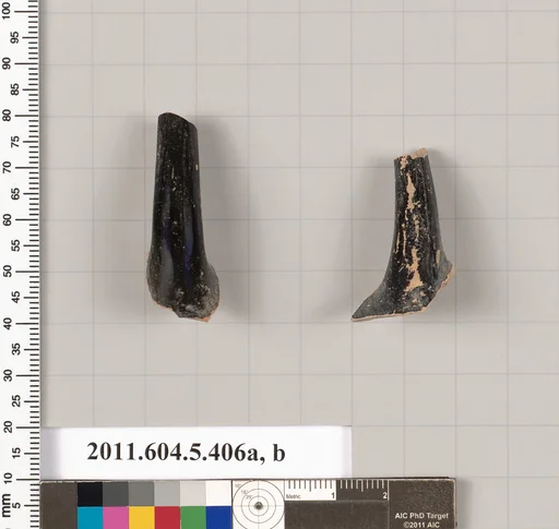 Terracotta fragments of kylikes (drinking cups)