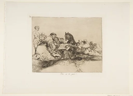 Plate 74 from "The Disasters of War" (Los Desastres de la Guerra): 'That is the worst of it!' (Esto es lo peor!)