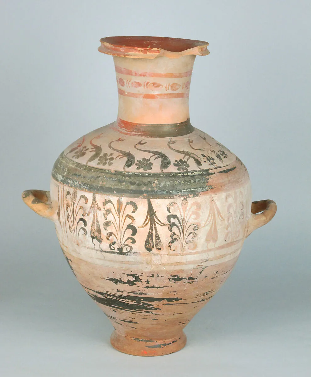 Terracotta Hadra hydria (water jar) — Unknown