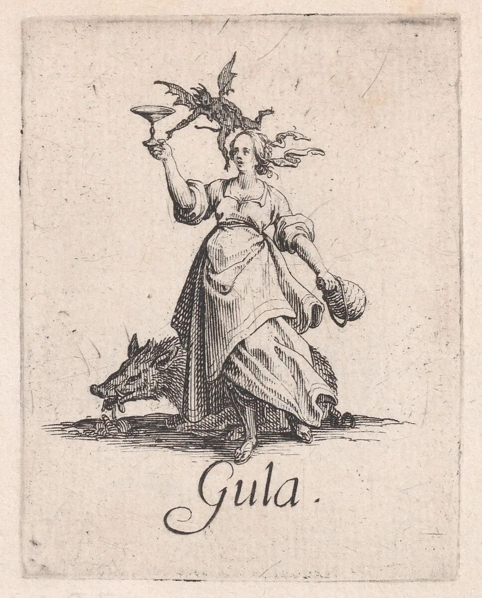 La Gourmandise (Gluttony), From Les Péchées Capitaux (The Deadly Sins) — Jacques Callot