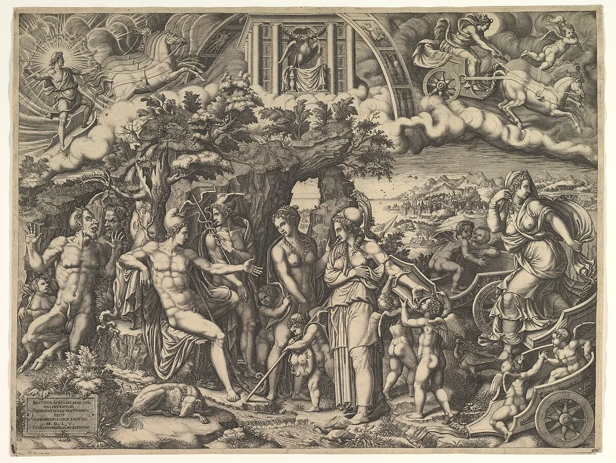 The Judgment of Paris — Giorgio Ghisi|Giovanni Battista Bertano|Hieronymus Cock