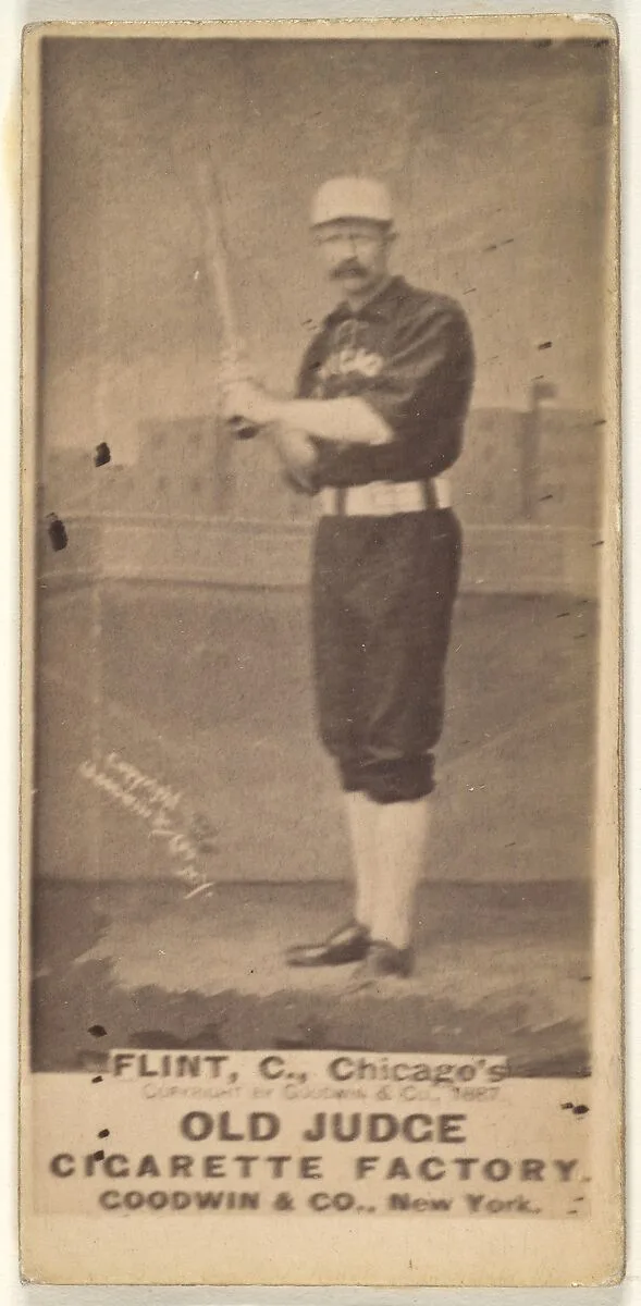 Frank Sylvester "Silver" Flint, Catcher, Chicago, from the Old Judge series (N172) for Old Judge Cigarettes — Goodwin & Company