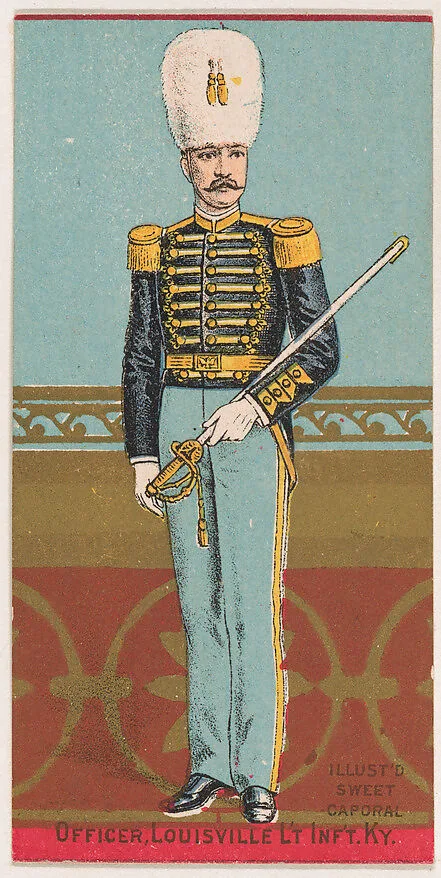 Officer, Louisville, Light Infantry, Kentucky, from the Military Series (N224) issued by Kinney Tobacco Company to promote Sweet Caporal Cigarettes — Kinney Brothers Tobacco Company