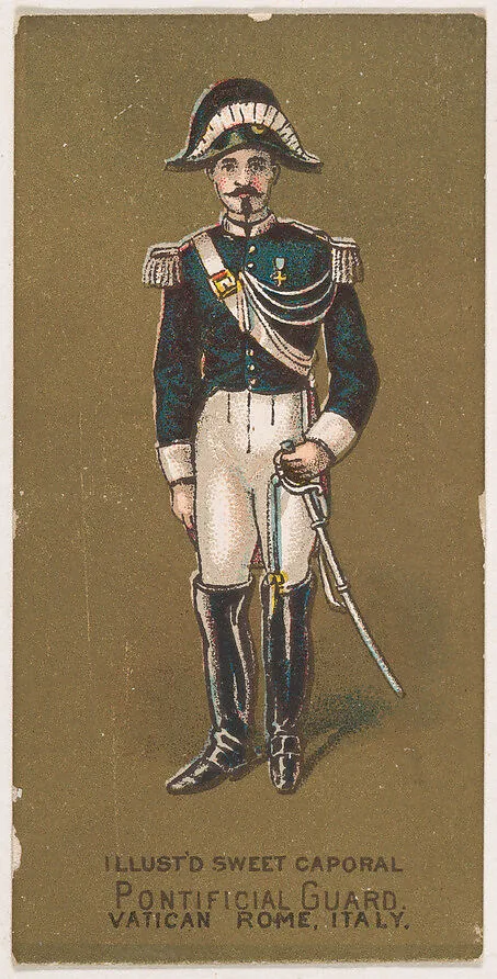 Pontificial Guard, Vatican, Rome, Italy, from the Military Series (N224) issued by Kinney Tobacco Company to promote Sweet Caporal Cigarettes — Kinney Brothers Tobacco Company