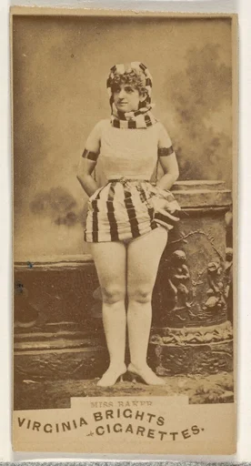 Miss Baker, from the Actors and Actresses series (N45, Type 1) for Virginia Brights Cigarettes