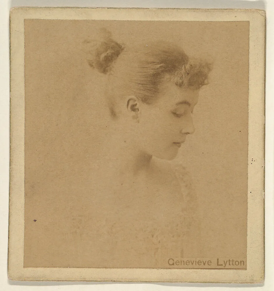 Genevieve Lytton, from the Actresses series (N246), Type 2, issued by Kinney Brothers to promote Sporting Extra Cigarettes — Kinney Brothers Tobacco Company