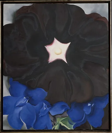 Black Hollyhock, Blue Larkspur