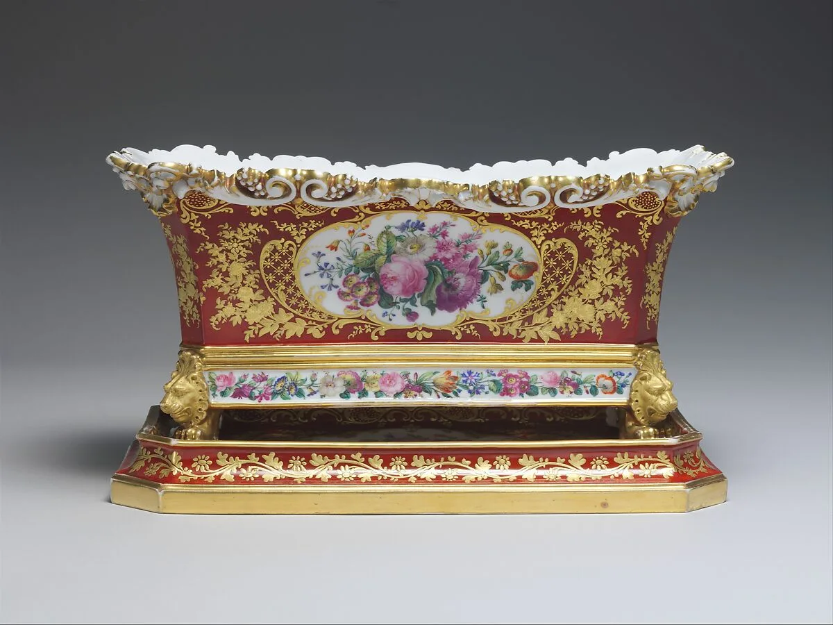 Jardinière and stand — Jacob Petit|Fontainebleau|Feuillet, Boyer, Blot, Hébert