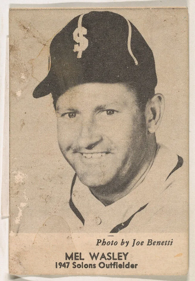 Mel Wasley, Solons Outfielder, from the Oakland Baseball Players (Oaks) series (D317), issued by Sunbeam Bread and Remar Bread — Sunbeam Bread|Joe Benetti