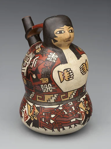 Bottle with female figure