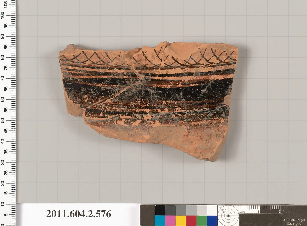 Terracotta fragment of a column-krater (bowl for mixing wine and water) — Unknown