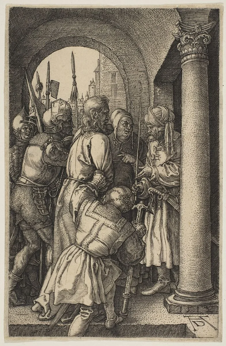 Christ before Pilate, from "The Passion" — Albrecht Dürer