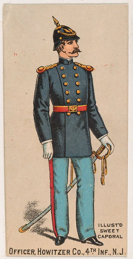 Officer, Howitzer Company, 4th Infantry, New Jersey, from the Military Series (N224) issued by Kinney Tobacco Company to promote Sweet Caporal Cigarettes — Kinney Brothers Tobacco Company